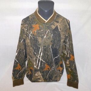 Canyon Guide Outfitters Mens XL Camo Camouflage Long Sleeve Waffle Henley Shirt